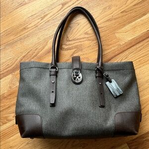 Tumi Villa Viverone leather trim Women's Tote Bag with laptop sleeve included!